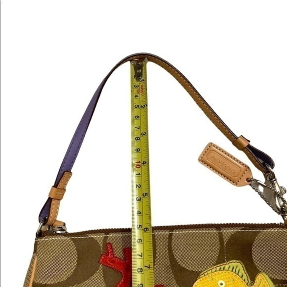 Coach Hobo 1491 Limited Edition Applique Fish Brown Purple Leather Suede bag - Picture 3 of 13